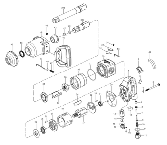 Fig-0 Diagram and Parts List for CP7783  Chicago Pneumatic Wrench